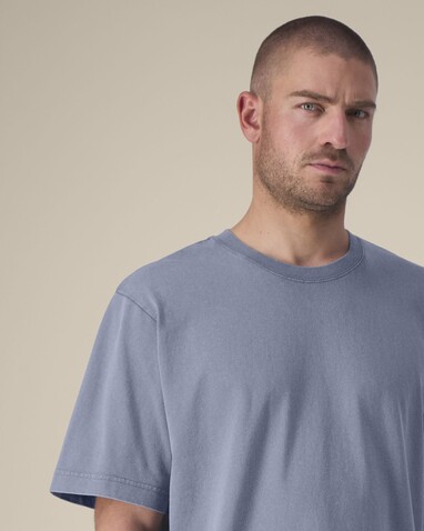 Freestyler Vintage - Das schwere Garment-Dyed Unisex-T-Shirt - G. Dyed Blue Grey - 3XL bedrucken, Art.-Nr. STTU073C1583X