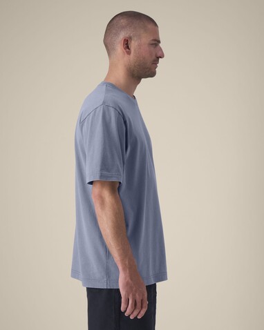 Freestyler Vintage - Das schwere Garment-Dyed Unisex-T-Shirt - G. Dyed Blue Grey - M bedrucken, Art.-Nr. STTU073C1581M