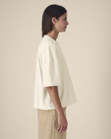 Hypster - Das Unisex-T-Shirt Boxy aus recycelter Baumwolle - Natural Raw - S bedrucken, Art.-Nr. STTU258C0541S