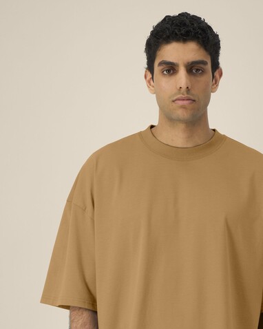 Hypster - Das Unisex-T-Shirt Boxy aus recycelter Baumwolle - Grounded Beige - XXS bedrucken, Art.-Nr. STTU258C1522S