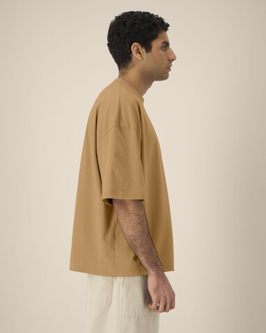 Hypster - Das Unisex-T-Shirt Boxy aus recycelter Baumwolle - Grounded Beige - XXS bedrucken, Art.-Nr. STTU258C1522S
