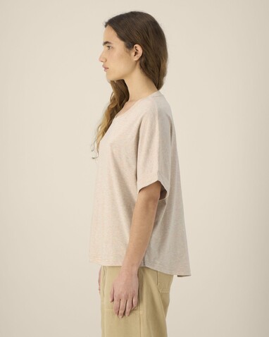 Stella Collider - Das Oversized Damen-T-Shirt mit gekrempelten Ärmeln - Heather Rainbow - XL bedrucken, Art.-Nr. STTW089C0841X