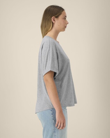 Stella Collider - Das Oversized Damen-T-Shirt mit gekrempelten Ärmeln - Heather Grey - XXL bedrucken, Art.-Nr. STTW089C2502X Stella Collider - Das Oversized Damen-T-Shirt mit gekrempelten Ärmeln - Heather Grey - XXL bedrucken, Art.-Nr. STTW089C2502X