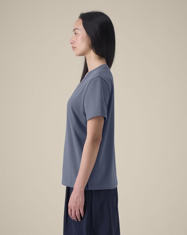 Stella Muser - Das Iconic Damen-T-Shirt - Blue Grey - S bedrucken, Art.-Nr. STTW172C1561S