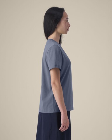 Stella Muser - Das Iconic Damen-T-Shirt - Blue Grey - S bedrucken, Art.-Nr. STTW172C1561S