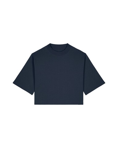 Stella Raya - Das kurze Damen-T-Shirt aus recycelter Baumwolle - French Navy - XXL bedrucken, Art.-Nr. STTW259C7272X
