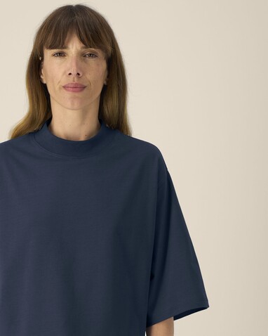 Stella Raya - Das kurze Damen-T-Shirt aus recycelter Baumwolle - French Navy - XXL bedrucken, Art.-Nr. STTW259C7272X