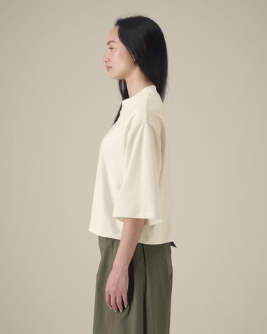 Stella Raya - Das kurze Damen-T-Shirt aus recycelter Baumwolle - Natural Raw - L bedrucken, Art.-Nr. STTW259C0541L Stella Raya - Das kurze Damen-T-Shirt aus recycelter Baumwolle - Natural Raw - L bedrucken, Art.-Nr. STTW259C0541L