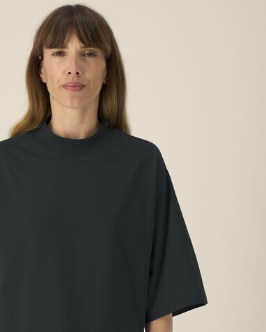 Stella Raya - Das kurze Damen-T-Shirt aus recycelter Baumwolle - Black - L bedrucken, Art.-Nr. STTW259C0021L