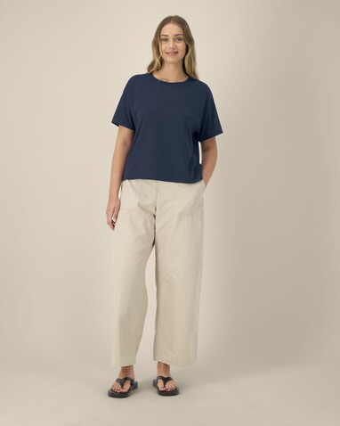 Stella Etta - Das Damen-T-Shirt aus Baumwolle-TENCEL™ Modal - French Navy - XXL bedrucken, Art.-Nr. STTW264C7272X