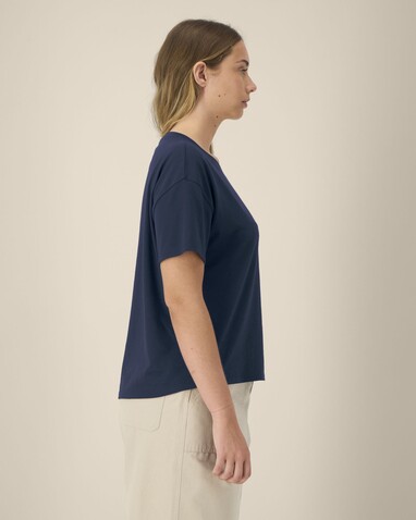 Stella Etta - Das Damen-T-Shirt aus Baumwolle-TENCEL™ Modal - French Navy - XS bedrucken, Art.-Nr. STTW264C727XS