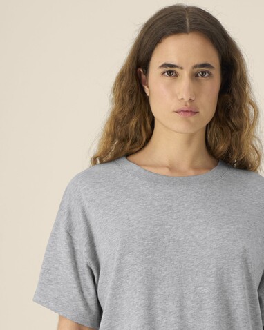 Stella Etta - Das Damen-T-Shirt aus Baumwolle-TENCEL™ Modal - Heather Grey - S bedrucken, Art.-Nr. STTW264C2501S