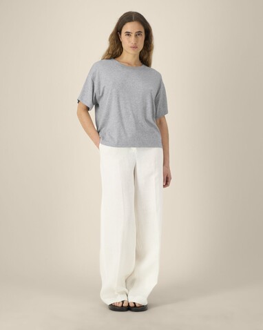 Stella Etta - Das Damen-T-Shirt aus Baumwolle-TENCEL™ Modal - Heather Grey - S bedrucken, Art.-Nr. STTW264C2501S