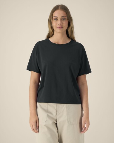 Stella Etta - Das Damen-T-Shirt aus Baumwolle-TENCEL™ Modal - Black - XS bedrucken, Art.-Nr. STTW264C002XS
