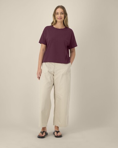 Stella Etta - Das Damen-T-Shirt aus Baumwolle-TENCEL™ Modal - Deep Plum - L bedrucken, Art.-Nr. STTW264C1511L