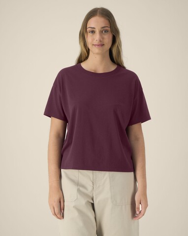 Stella Etta - Das Damen-T-Shirt aus Baumwolle-TENCEL™ Modal - Deep Plum - XS bedrucken, Art.-Nr. STTW264C151XS Stella Etta - Das Damen-T-Shirt aus Baumwolle-TENCEL™ Modal - Deep Plum - XS bedrucken, Art.-Nr. STTW264C151XS