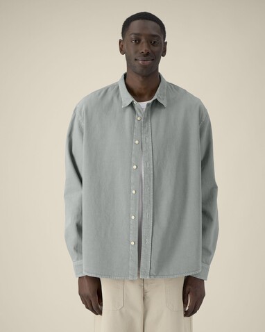 Worker Shirt - Das Relaxed Unisex-Hemd - G. Dyed Misty Grey - XXL bedrucken, Art.-Nr. STWU975C1572X Worker Shirt - Das Relaxed Unisex-Hemd - G. Dyed Misty Grey - XXL bedrucken, Art.-Nr. STWU975C1572X