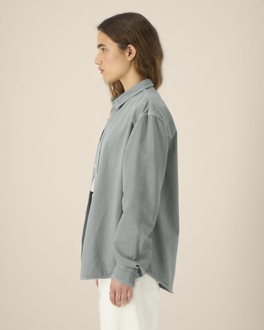 Worker Shirt - Das Relaxed Unisex-Hemd - G. Dyed Misty Grey - XXL bedrucken, Art.-Nr. STWU975C1572X Worker Shirt - Das Relaxed Unisex-Hemd - G. Dyed Misty Grey - XXL bedrucken, Art.-Nr. STWU975C1572X