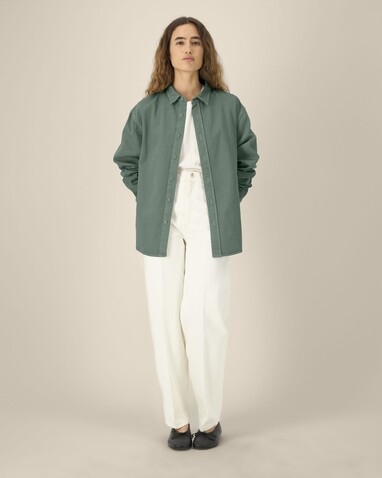 Worker Shirt - Das Relaxed Unisex-Hemd - G. Dyed Green Bay - XS bedrucken, Art.-Nr. STWU975C160XS
