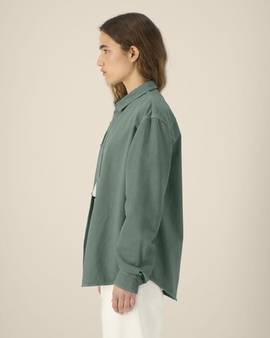 Worker Shirt - Das Relaxed Unisex-Hemd - G. Dyed Green Bay - XS bedrucken, Art.-Nr. STWU975C160XS