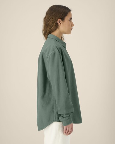 Worker Shirt - Das Relaxed Unisex-Hemd - G. Dyed Green Bay - XS bedrucken, Art.-Nr. STWU975C160XS