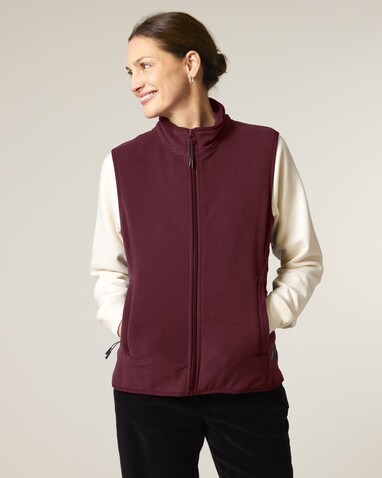 Stella Quester - Die Damen-Fleeceweste - Burgundy - M bedrucken, Art.-Nr. STJW241C2441M