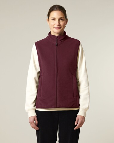 Stella Quester - Die Damen-Fleeceweste - Burgundy - XXL bedrucken, Art.-Nr. STJW241C2442X