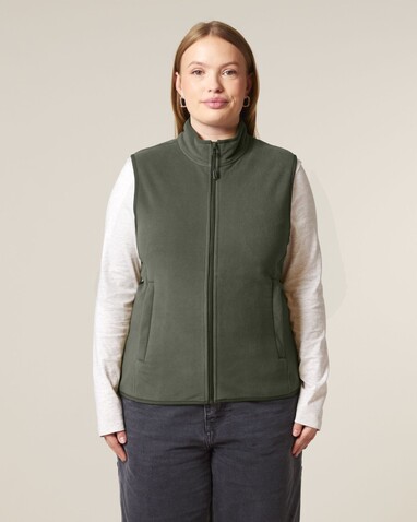 Stella Quester - Die Damen-Fleeceweste - Khaki - S bedrucken, Art.-Nr. STJW241C2231S Stella Quester - Die Damen-Fleeceweste - Khaki - S bedrucken, Art.-Nr. STJW241C2231S