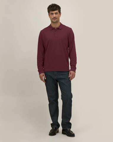 Prepster 2.0 Long Sleeve - Das Langarm-Unisex-Polo - Burgundy - S bedrucken, Art.-Nr. STPU223C2441S