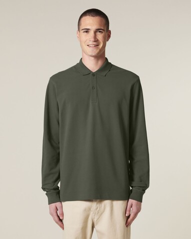 Prepster 2.0 Long Sleeve - Das Langarm-Unisex-Polo - Khaki - XXS bedrucken, Art.-Nr. STPU223C2232S