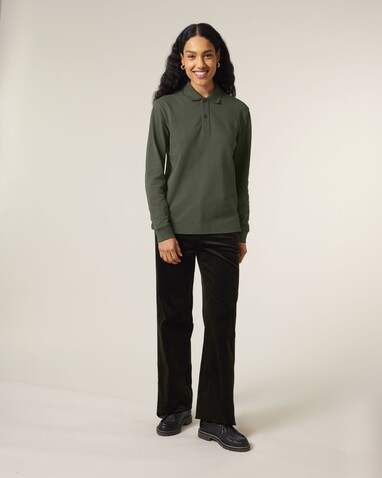 Prepster 2.0 Long Sleeve - Das Langarm-Unisex-Polo - Khaki - XXS bedrucken, Art.-Nr. STPU223C2232S