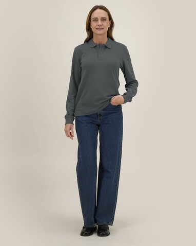 Prepster 2.0 Long Sleeve - Das Langarm-Unisex-Polo - Anthracite - XL bedrucken, Art.-Nr. STPU223C2531X