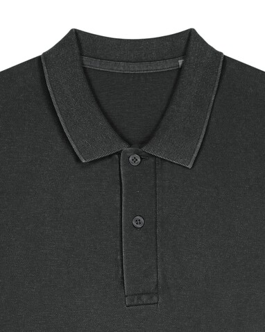 Coaster Vintage - Das Garment-Dyed Unisex-Polo - G. Dyed Black Rock - L bedrucken, Art.-Nr. STPU252C1401L