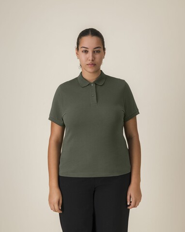 Stella Coaster - Das Damen-Polo - Khaki - XXL bedrucken, Art.-Nr. STPW977C2232X