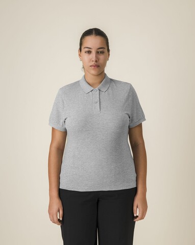 Stella Coaster - Das Damen-Polo - Heather Grey - M bedrucken, Art.-Nr. STPW977C2501M