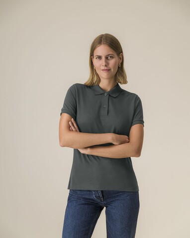 Stella Coaster - Das Damen-Polo - Anthracite - XL bedrucken, Art.-Nr. STPW977C2531X