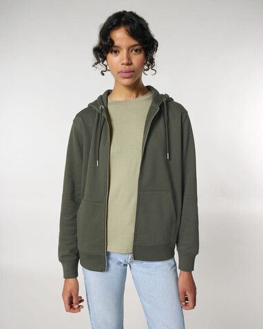 Cultivator 2.0 - Der Iconic Unisex-Zip-Hoodie - Khaki - 3XL bedrucken, Art.-Nr. STSU179C2233X