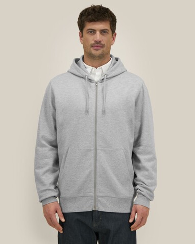 Cultivator 2.0 - Der Iconic Unisex-Zip-Hoodie - Heather Grey - 5XL bedrucken, Art.-Nr. STSU179C2505X