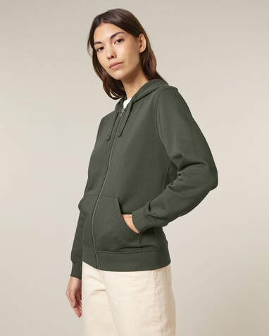 Mixer - Der Unisex-Zip-Hoodie - Khaki - L bedrucken, Art.-Nr. STSU205C2231L