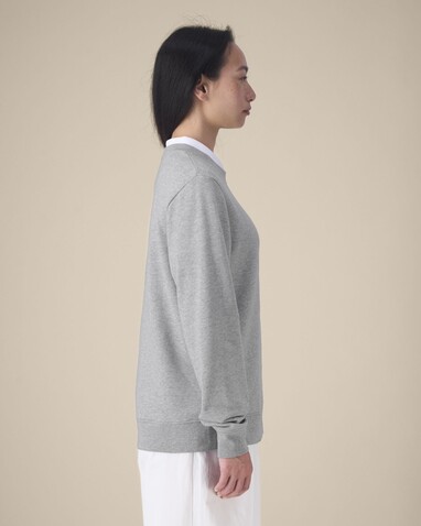Stella Thinker - Das Damen-Rundhals-Sweatshirt aus recycelter Baumwolle - Heather Grey - XS bedrucken, Art.-Nr. STSW254C250XS