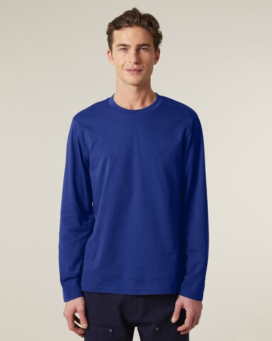 Creator 2.0 Long Sleeve - Das Iconic Langarm-Unisex-T-Shirt - Worker Blue - L bedrucken, Art.-Nr. STTU199C0881L