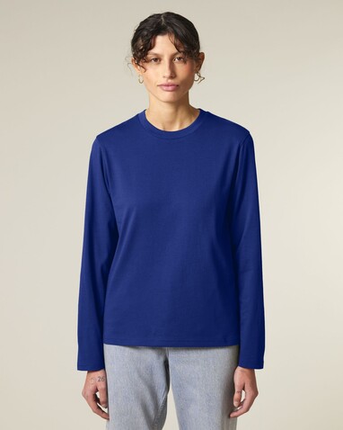 Creator 2.0 Long Sleeve - Das Iconic Langarm-Unisex-T-Shirt - Worker Blue - XS bedrucken, Art.-Nr. STTU199C088XS