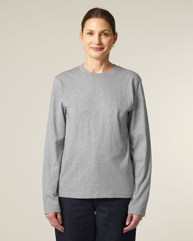 Creator 2.0 Long Sleeve - Das Iconic Langarm-Unisex-T-Shirt - Heather Grey - 3XL bedrucken, Art.-Nr. STTU199C2503X