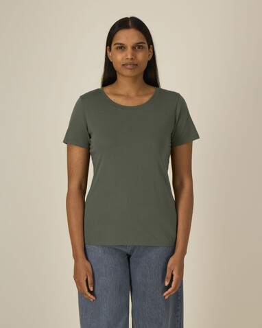 Stella Expresser 2.0 - Das Fitted Damen-T-Shirt - Khaki - S bedrucken, Art.-Nr. STTW079C2231S