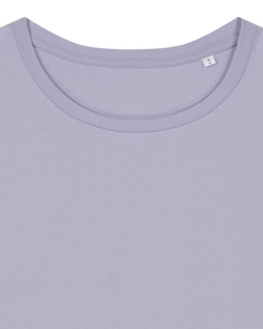 Stella Serena - Das Damen-T-Shirt mit weitem Rundhalsausschnitt - Lavender - M bedrucken, Art.-Nr. STTW173C0631M