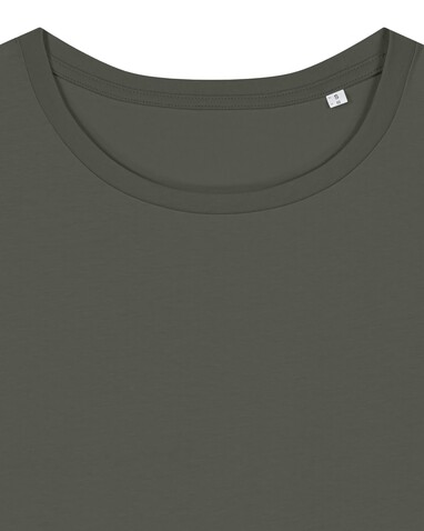 Stella Serena - Das Damen-T-Shirt mit weitem Rundhalsausschnitt - Khaki - XS bedrucken, Art.-Nr. STTW173C223XS