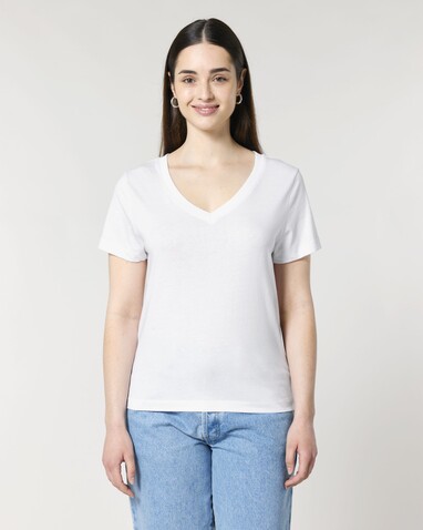 Stella Isla - Das Damen-T-Shirt mit V-Ausschnitt - White - XL bedrucken, Art.-Nr. STTW176C0011X