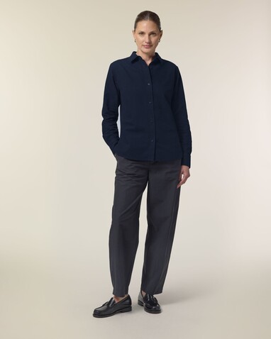 Stella Oxford Shirt - Das Damen-Oxfordhemd - French Navy - S bedrucken, Art.-Nr. STWW971C7271S
