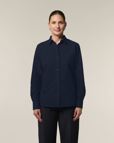 Stella Oxford Shirt - Das Damen-Oxfordhemd - French Navy - M bedrucken, Art.-Nr. STWW971C7271M Stella Oxford Shirt - Das Damen-Oxfordhemd - French Navy - M bedrucken, Art.-Nr. STWW971C7271M
