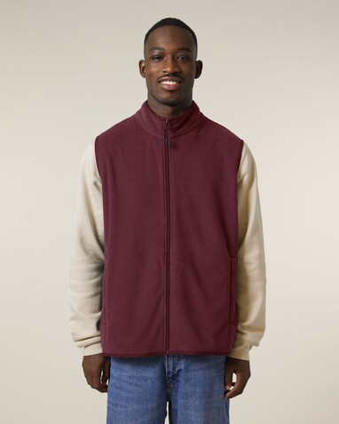 Stanley Quester - Die Herren-Fleeceweste - Burgundy - 3XL bedrucken, Art.-Nr. STJM240C2443X